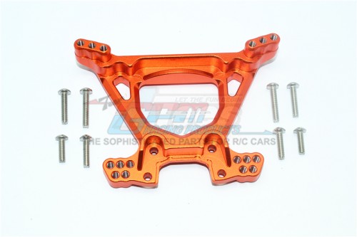 GPM Racing Traxxas Rustler VXL Aluminium Rear Damper Mount (For VXL 67076-4) Orange