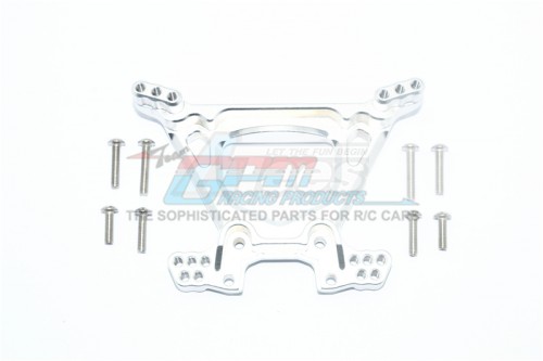 GPM Racing Traxxas Rustler VXL Aluminium Rear Damper Mount (For VXL 67076-4) Silver