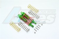 GPM Racing Traxxas Rustler VXL Aluminium Front Adjustable Shocks 87MM - 14Pcs Set (For 67076-4) Green