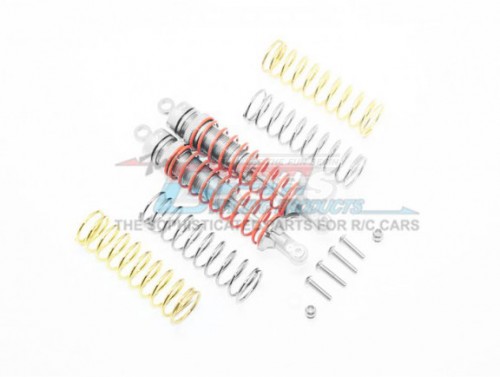 GPM Racing Traxxas Rustler VXL Aluminium Rear Adjustable Shocks 102MM - 14Pcs Set (For 67076-4) Silver