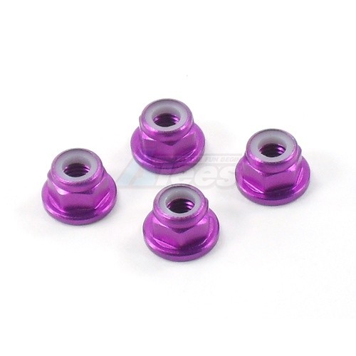 GPM Racing HPI Savage 21 Aluminum Wheel Locker - 4 Pcs Purple