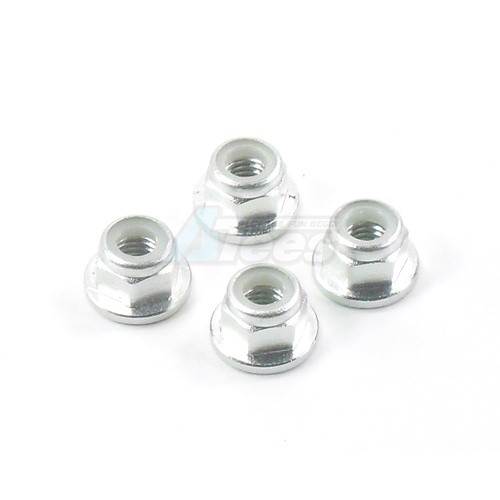 GPM Racing HPI Savage 21 Aluminum Wheel Locker - 4 Pcs Silver