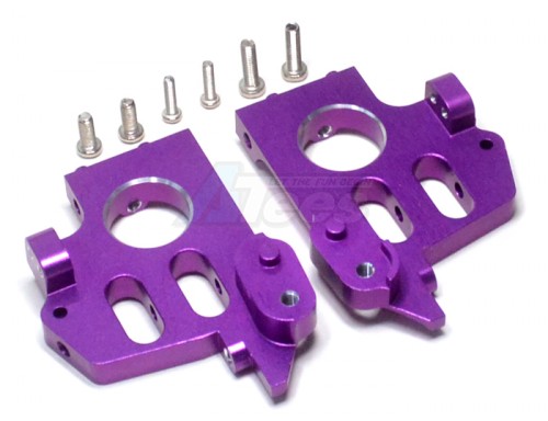 GPM Racing HPI Savage 21 Aluminum Front / Rear Bulkhead Side Plate Set 1 Pair Purple
