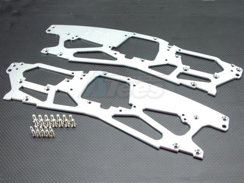 GPM Racing HPI Savage 21 Aluminum 3mm Chassis With Screws 1 Pair - Silver