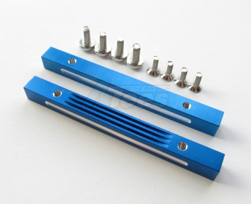 GPM Racing HPI Savage 21 Aluminum Main Chassis Mount With Screws 1 Pair Set Blue