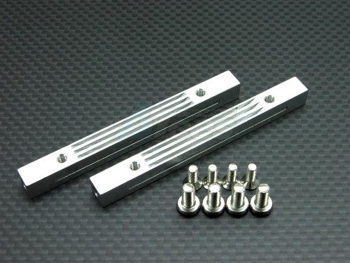GPM Racing HPI Savage 21 Aluminum Main Chassis Mount With Screws 1 Pair Set Silver