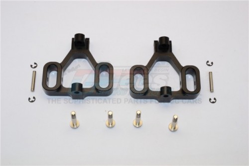 GPM Racing HPI Savage 21 Aluminum Front/rear C-hub With King Pin Screws & Pins & Eclips - 1pr Set (sav, Sax) Black