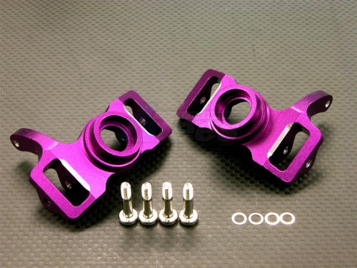 GPM Racing HPI Savage 21 Aluminum Front Or Rear Steering Blocks Set - 1 Pair Purple