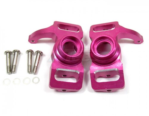GPM Racing HPI Savage 21 Aluminum Front/rear Steering Block With Screws & Washers - 1pr Set (sav, Sax) Pink
