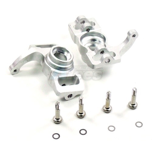 GPM Racing HPI Savage 21 Aluminum Front Or Rear Steering Blocks Set - 1 Pair Silver
