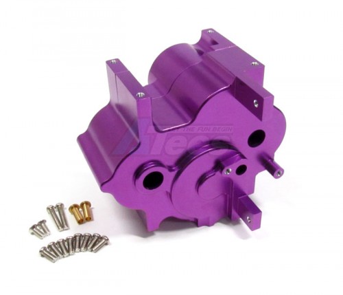 GPM Racing HPI Savage 21 Aluminum Centre Gear Box With Screws & Bronze Collars - 1 Set (Sav, Sax) Purple