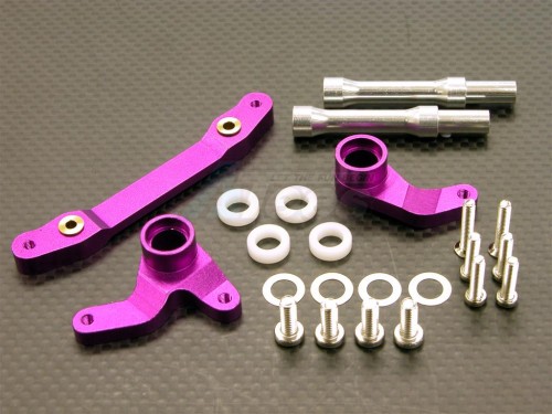 GPM Racing HPI Savage 21 Aluminum Steering Assembly W/ Plate Purple