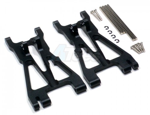 GPM Racing HPI Savage 21 Aluminum Front / Rear Adjustable Lower Arm With Screws & Pins & Delrin Collars & E-clips 1 Pair Set Black