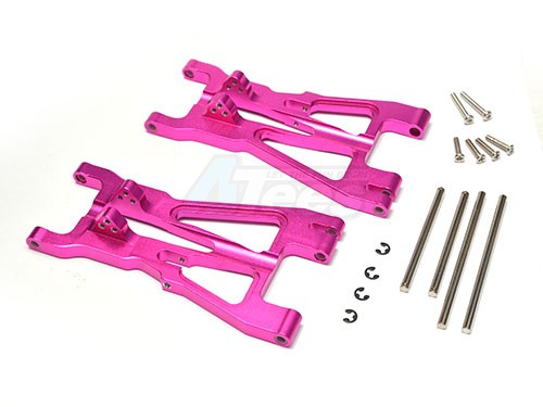 GPM Racing HPI Savage 21 Aluminum Front/rear Adjustable Lower Arm With Screws & Pins & Delrin Collars & E-clips - 1pr Set Pink