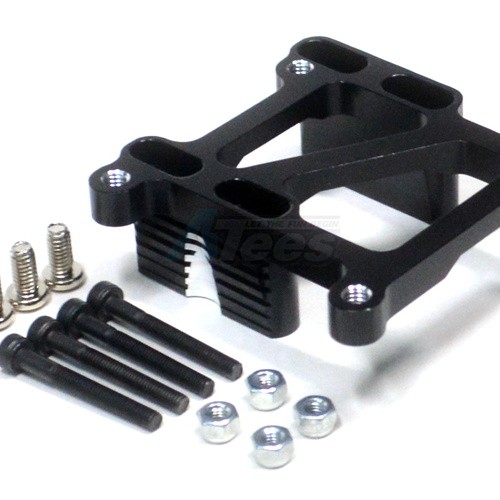 GPM Racing HPI Savage 21 Aluminum Engine Mount With Screws & Lock Nuts 1 Set (SAV, SAX) Black