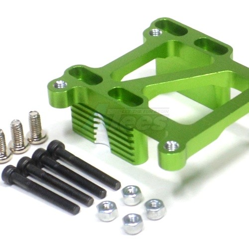 GPM Racing HPI Savage 21 Aluminum Engine Mount With Screws & Lock Nuts 1 Set (SAV, SAX) Green