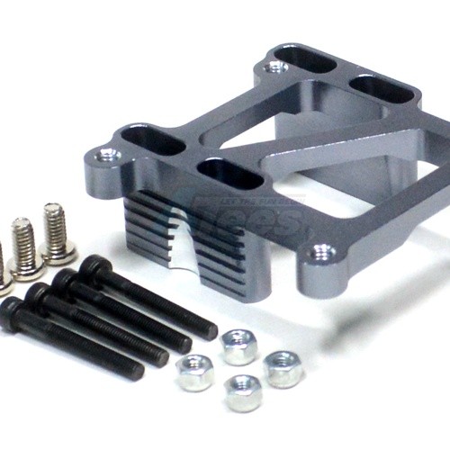 GPM Racing HPI Savage 21 Aluminum Engine Mount With Screws & Lock Nuts 1 Set (SAV, SAX) Gun Metal