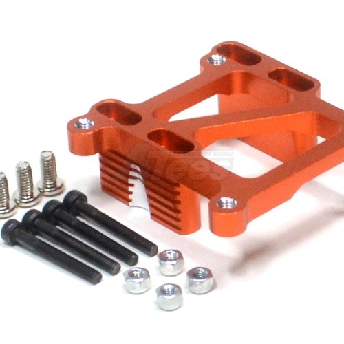 GPM Racing HPI Savage 21 Aluminum Engine Mount With Screws & Lock Nuts 1 Set (SAV, SAX) Orange