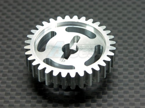 GPM Racing HPI Savage 21 Aluminum-7075 Drive Gear (32T) - 1 Pc Silver