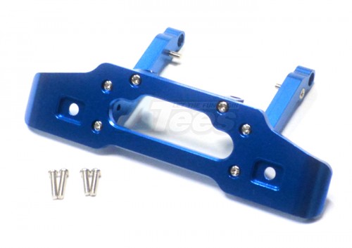 GPM Racing HPI Savage 21 Aluminum Rear Bumper With Light Holes & Screws Set (SAV) Blue