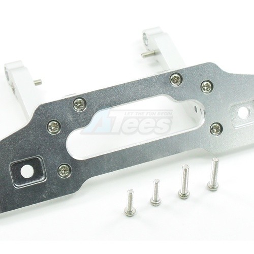 GPM Racing HPI Savage 21 Aluminum Rear Bumper With Light Holes & Screws Set (SAV) Silver