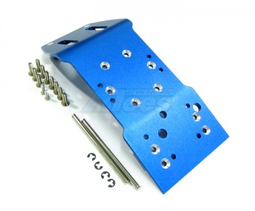 GPM Racing HPI Savage Flux Aluminum Front Skid Plate With Screws & Pins & E-Clips Set (SAV, SAX) Blue