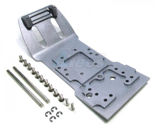 GPM Racing HPI Savage 21 Aluminum Front Skid Plate With Screws & Pins & E-Clips Set (SAV, SAX) Gun Metal