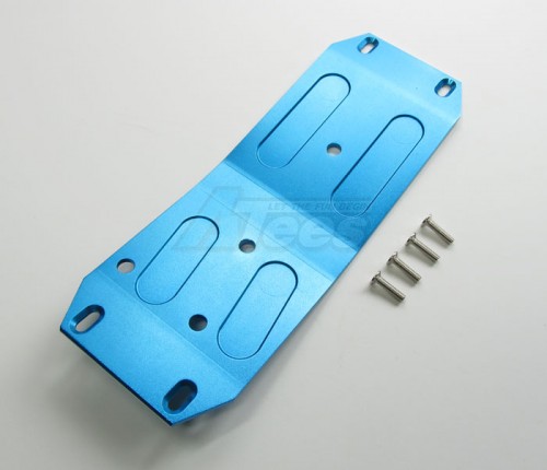 GPM Racing HPI Savage 21 Aluminum Center Skid Plate Blue