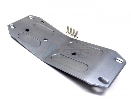 GPM Racing HPI Savage 21 Aluminum Centre Skid Plate With Screws - 1pc Set Gun Metal