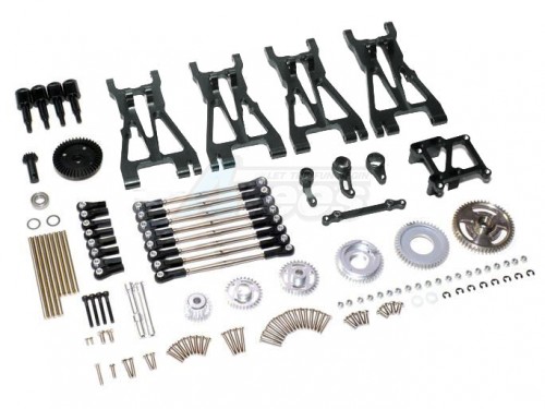 GPM Racing HPI Savage X Upgrade Parts Combo Set - 12 Items Black