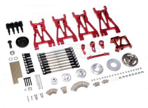 GPM Racing HPI Savage X Upgrade Parts Combo Set - 12 Items Red