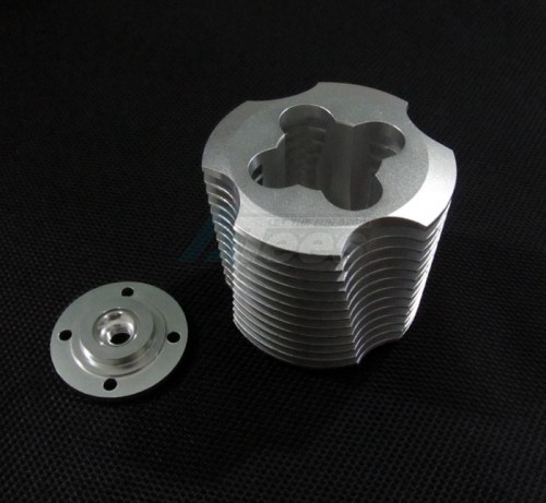 GPM Racing HPI Savage X Aluminum Engine Heat Sink (13fins) - 1 Set Special Design Silver