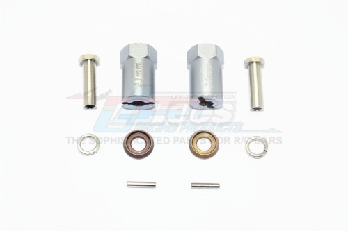 GPM Racing Axial SCX10 II Aluminium Hex Adapters 21MM Thick-10Pc Set For AX90046 Gun Metal