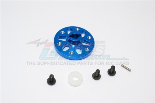 GPM Racing Axial SCX10 Aluminium Spur Grar Adapter - 1 Set Blue