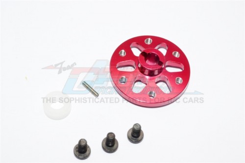 GPM Racing Axial SCX10 Aluminium Spur Grar Adapter - 1 Set Red