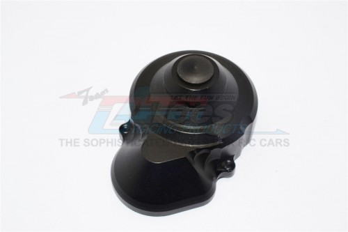 GPM Racing Axial SCX10 Aluminium Transmission Spur Gear Case Cover - 1Pc Set Black