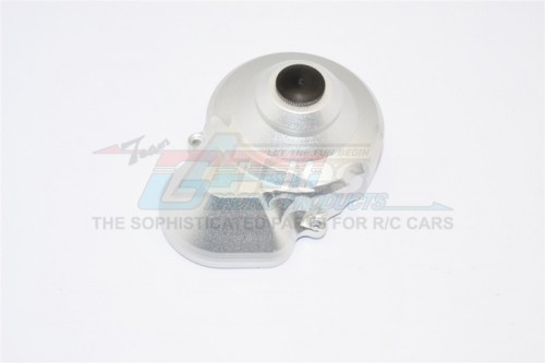 GPM Racing Axial SCX10 Aluminum Transmission Spur Gear Case Cover - 1Pc Set Silver