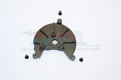 GPM Racing Axial SCX10 Aluminium Transmission Spur Gear Case Cover Plate - 1Pc Set Black