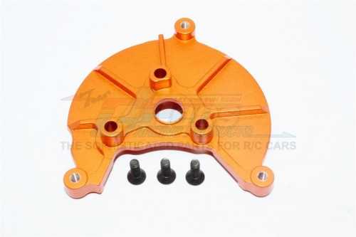 GPM Racing Axial SCX10 Aluminium Transmission Spur Gear Case Cover Plate - 1Pc Set Orange