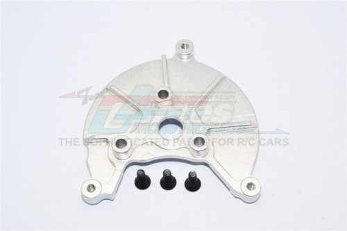 GPM Racing Axial SCX10 Aluminium Transmission Spur Gear Case Cover Plate - 1Pc Set Silver