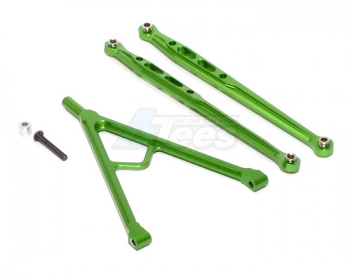 GPM Racing Axial SCX10 Aluminum Front Chassis Links Parts Tree - 3Pcs Set Green