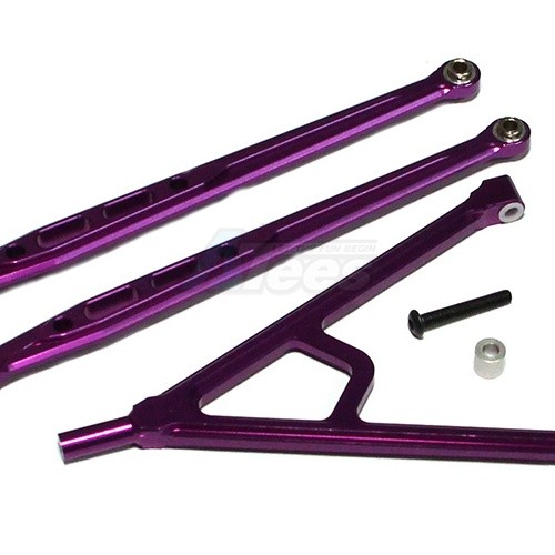 GPM Racing Axial SCX10 Aluminum Front Chassis Links Parts Tree - 3pcs Set Purple