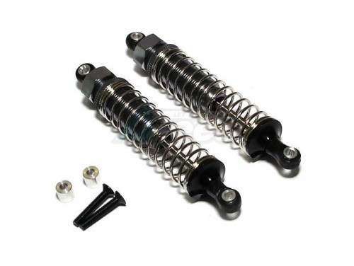 GPM Racing Axial SCX10 Aluminum Front/rear Adjustable Spring Dampers - 1pr Set Black