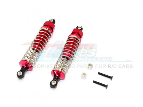 GPM Racing Axial SCX10 Aluminum Front/rear Adjustable Spring Dampers - 1pr Set Red