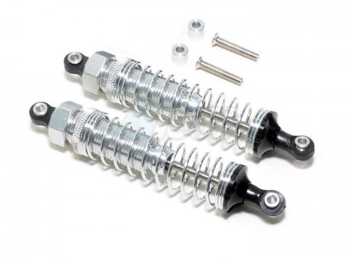 GPM Racing Axial SCX10 Aluminum Front/rear Adjustable Spring Dampers - 1pr Set Silver