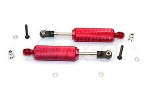 GPM Racing Axial SCX10 Aluminium Front/Rear Internal Shocks (90MM) With Engraving - 1Pair Set Red