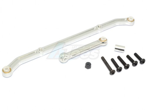 GPM Racing Axial SCX10 Aluminum Steering Link - 1set Silver