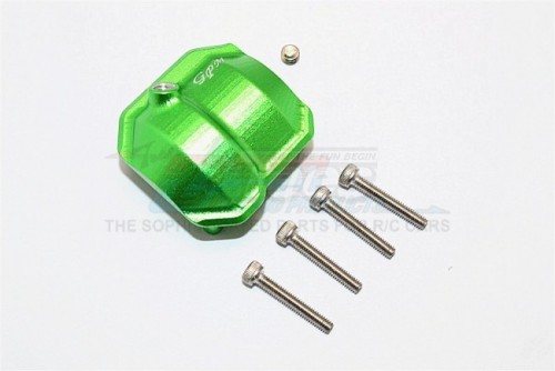 GPM Racing Axial SCX10 II Aluminium Front/Rear Differential Cover With Hole 1Pc Set Green