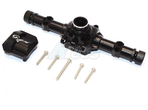GPM Racing Axial SCX10 II Aluminium Front/Rear Axle Housing - 1Set Black