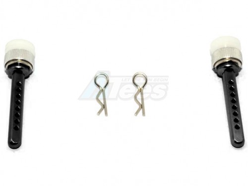 GPM Racing Axial SCX10 Aluminium Front Magnet Body Post Mount - 1Pair Black